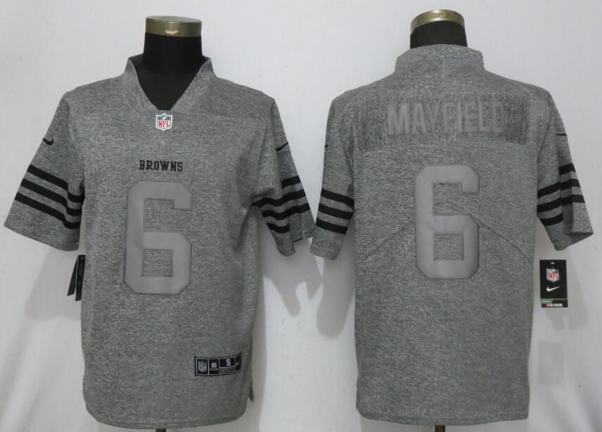 Men Cleveland Browns #6 Mayfield Gray 2019 Nike Vapor Untouchable Stitched Gridiron Gray Limited NFL Jerseys